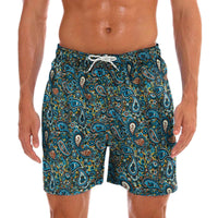 Men's Swim Shorts with Cheerful Print – Milo-Green-S-State of Style