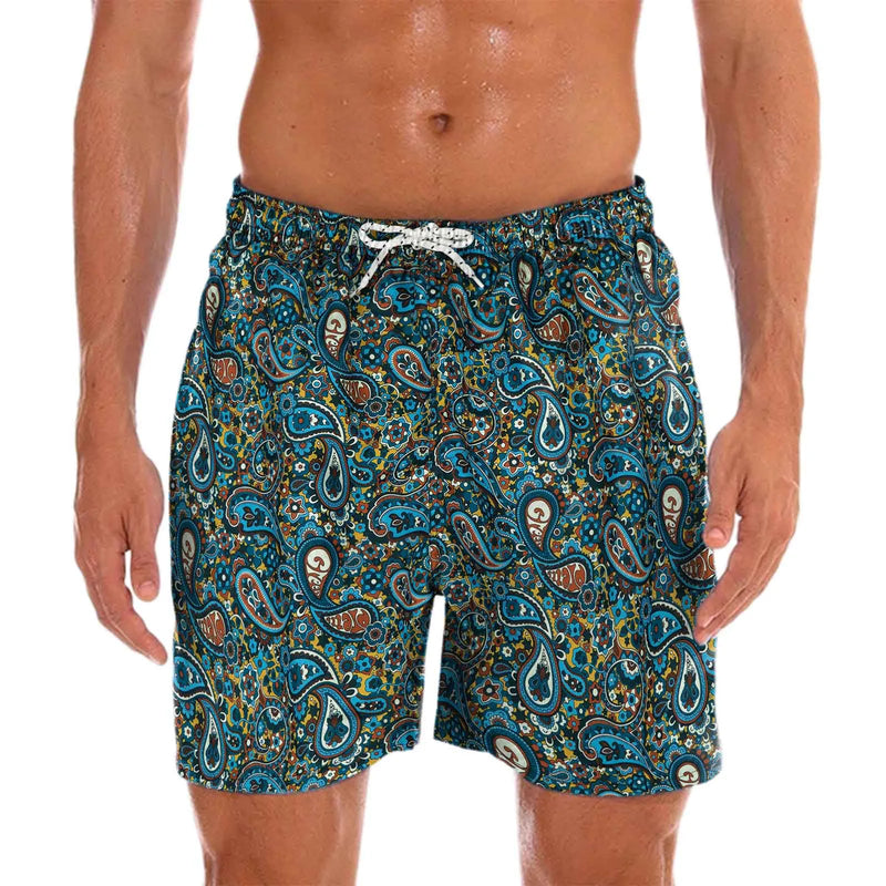Men's Swim Shorts with Cheerful Print – Milo-Green-S-State of Style