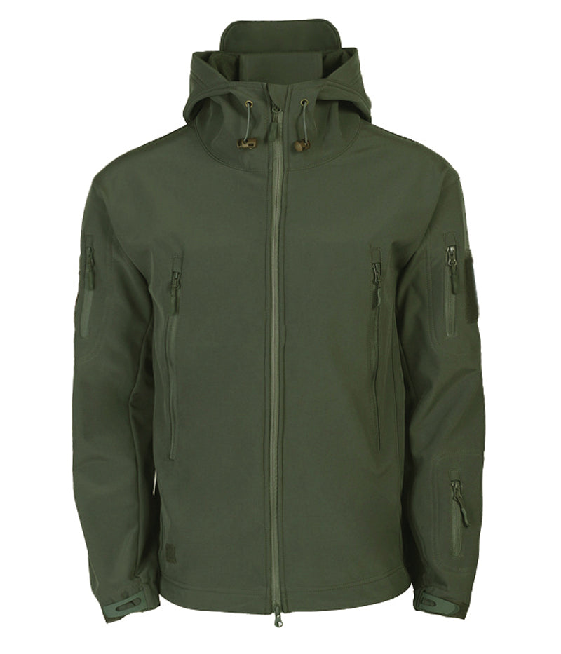 Men's Tactical Waterproof Windproof Softshell Jacket with Hood - Kai-Black-S-State of Style