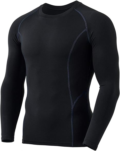 Men’s Thermal Long Sleeve Shirt - Alex-Black/Dark Grey-S-State of Style