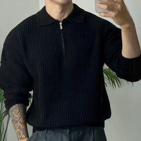 Men's Trendy Oversized Sweater | Comfy & Stylish-Black-S-State of Style
