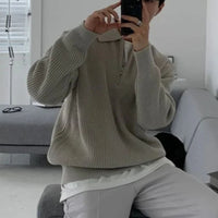 Men's Trendy Oversized Sweater | Comfy & Stylish-Black-S-State of Style