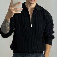 Men's Trendy Oversized Sweater | Comfy & Stylish-Black-S-State of Style