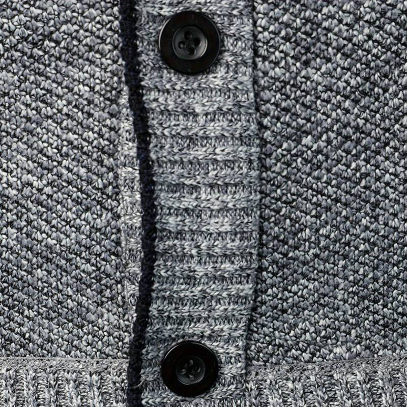 Men's V-Neck Cardigan - Aspen-Light Grey-S-State of Style