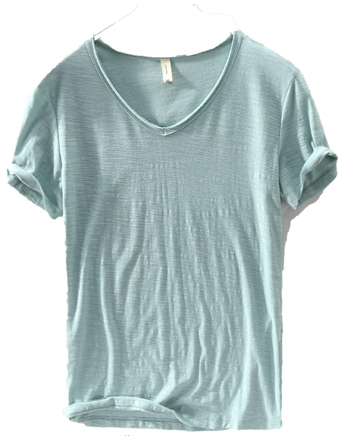 Men's V-Neck Linen Shirt – Luca-Light green-M-State of Style