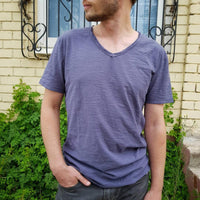 Men's V-Neck Linen Shirt – Luca-White-M-State of Style