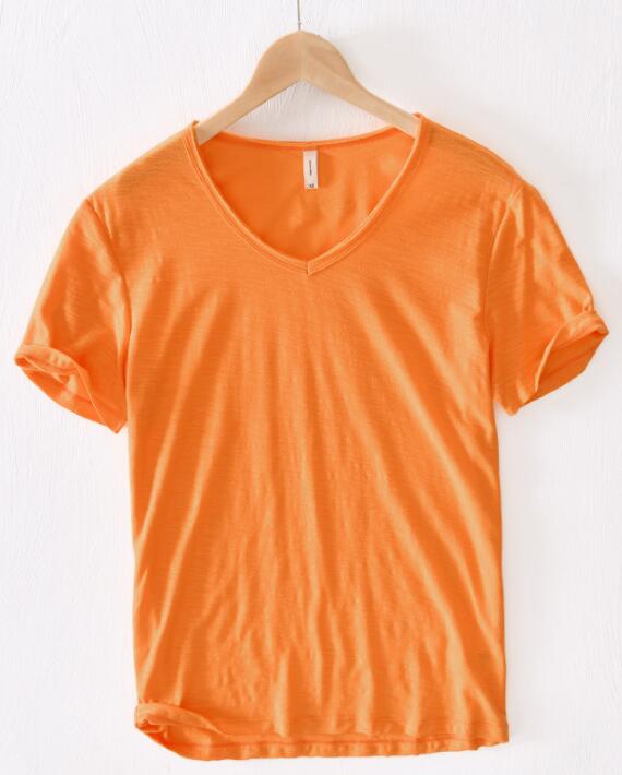 Men's V-Neck Linen Shirt – Luca-White-M-State of Style