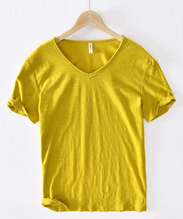 Men's V-Neck Linen Shirt – Luca-White-M-State of Style