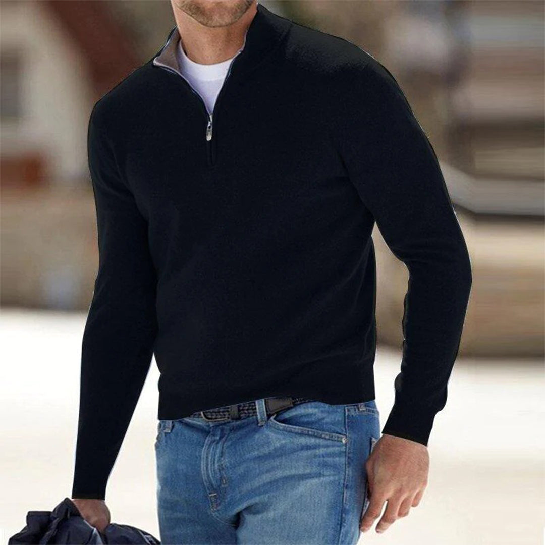 Men's Zip Jumper - Mason-Black-S-State of Style