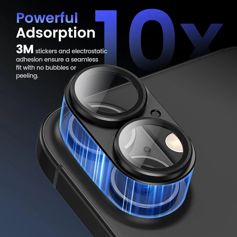 Metal Camera Lens Protector with Tempered Glass for iPhone – 1+1 FREE-Blue-For iPhone 14-State of Style