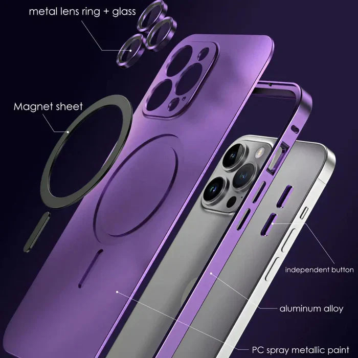 Metal Case for iPhone - MagCase-Silver-iPhone 15 Pro Max-State of Style