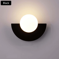 Metal Half Moon Wall Lamp - LunaMetal-Black-20 x 15 cm-Warm White (2700-3500k)-State of Style