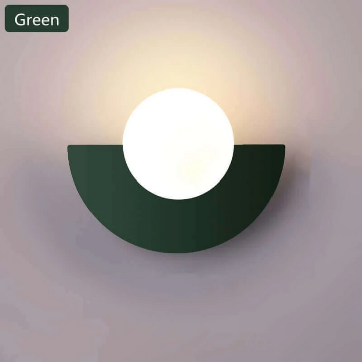 Metal Half Moon Wall Lamp - LunaMetal-Green-20 x 15 cm-Warm White (2700-3500k)-State of Style
