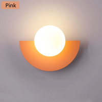 Metal Half Moon Wall Lamp - LunaMetal-Pink-20 x 15 cm-Warm White (2700-3500k)-State of Style