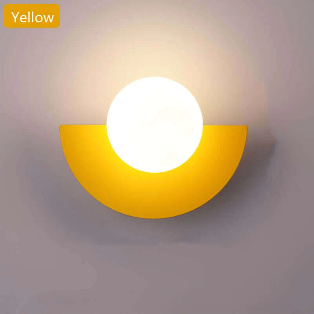 Metal Half Moon Wall Lamp - LunaMetal-Yellow-20 x 15 cm-Warm White (2700-3500k)-State of Style