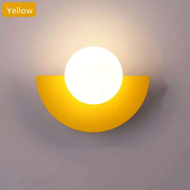 Metal Half Moon Wall Lamp - LunaMetal-Yellow-20 x 15 cm-Warm White (2700-3500k)-State of Style