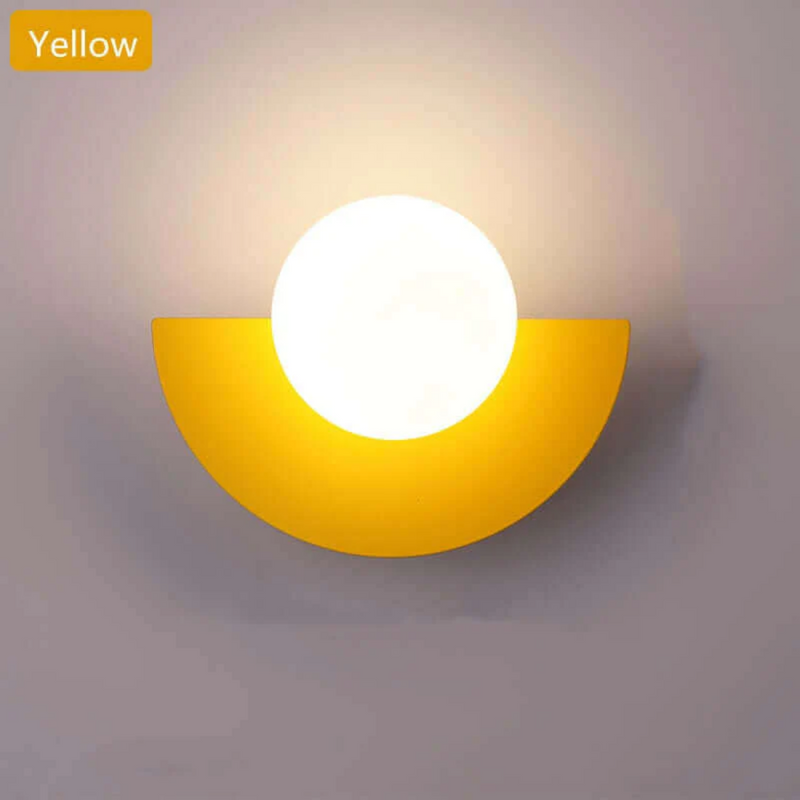 Metal Half Moon Wall Lamp - LunaMetal-Yellow-20 x 15 cm-Warm White (2700-3500k)-State of Style