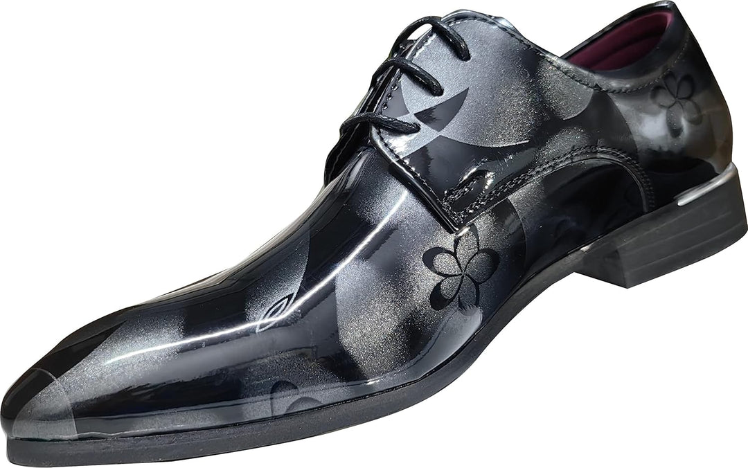 Michael Luxe Men’s Shoes-Grey Floral-6-State of Style