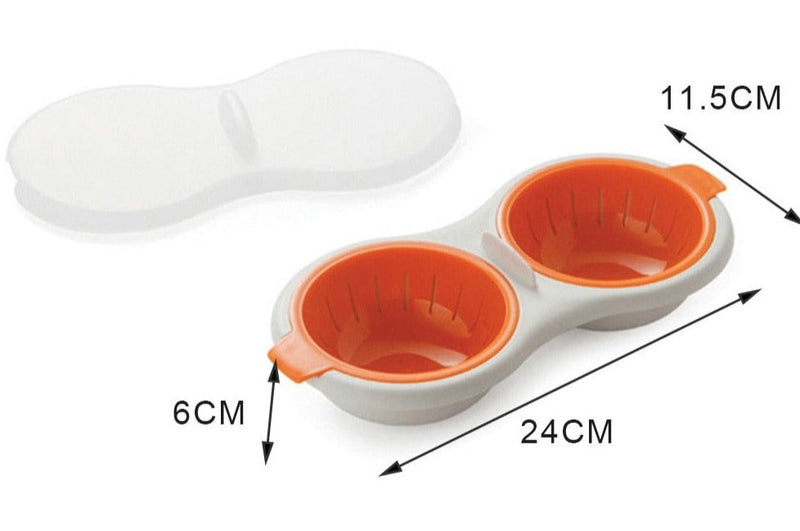 Microwave Egg Poacher Set - EggEase-Orange-State of Style
