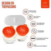 Microwave Egg Poacher Set - EggEase-Orange-State of Style