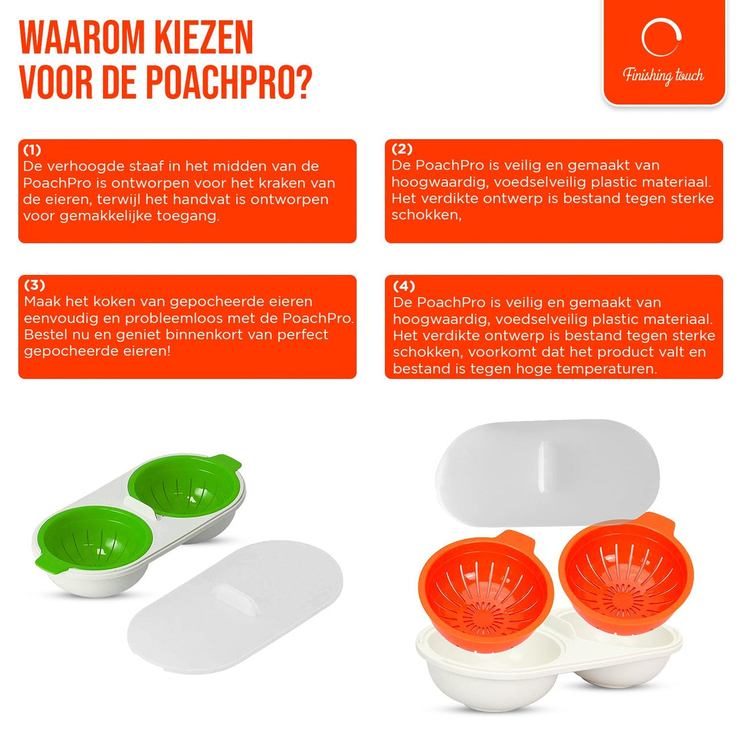 Microwave Egg Poacher Set - EggEase-Orange-State of Style