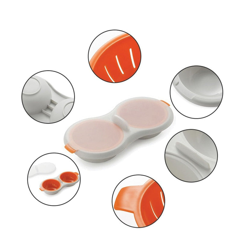Microwave Egg Poacher Set - EggEase-Orange-State of Style
