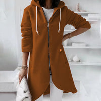 Mid-Length Hooded Jacket | Stylish & Comfortable-Dark Brown-S-State of Style