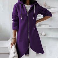 Mid-Length Hooded Jacket | Stylish & Comfortable-Purple-S-State of Style