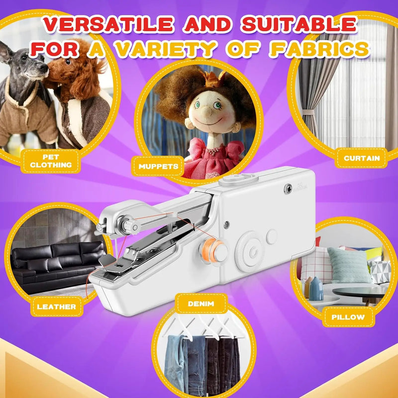 Mini Electric Sewing Machine - StitchMatic-Pink set-State of Style