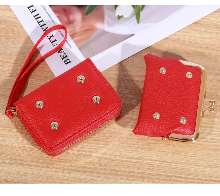 Mini Women's Wallet with Wrist Strap – Compact & Stylish Card Holder-Pink-State of Style