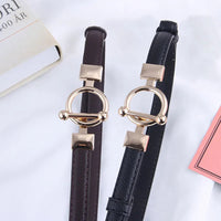 Minimalist Designer Dress Belt – Stylish Leather Belt with Adjustable Metal Buckle-Black-State of Style
