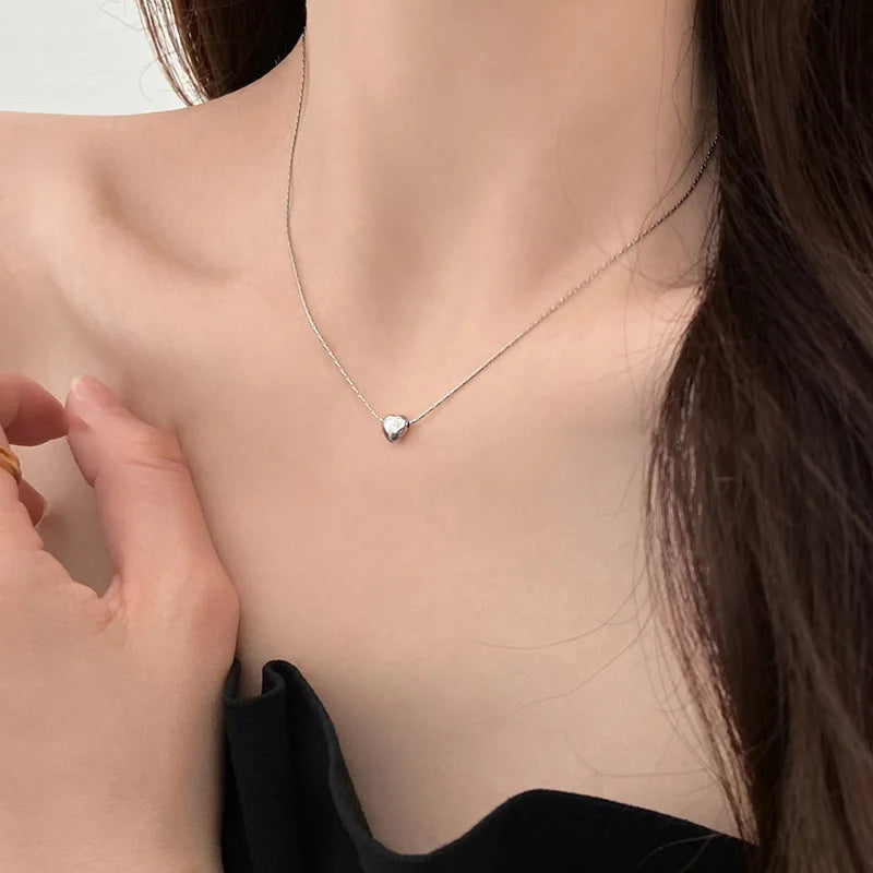 Minimalist Heart Necklace | Sleek Design-Gold-State of Style
