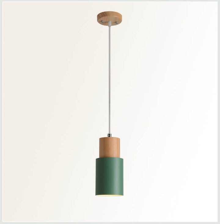 Minimalist LED Cylinder Pendant Light - NordicGlow-Green-State of Style