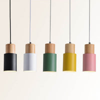 Minimalist LED Cylinder Pendant Light - NordicGlow-Pink-State of Style