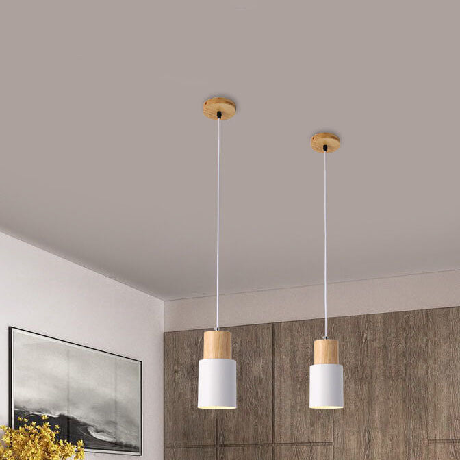 Minimalist LED Cylinder Pendant Light - NordicGlow-White-State of Style