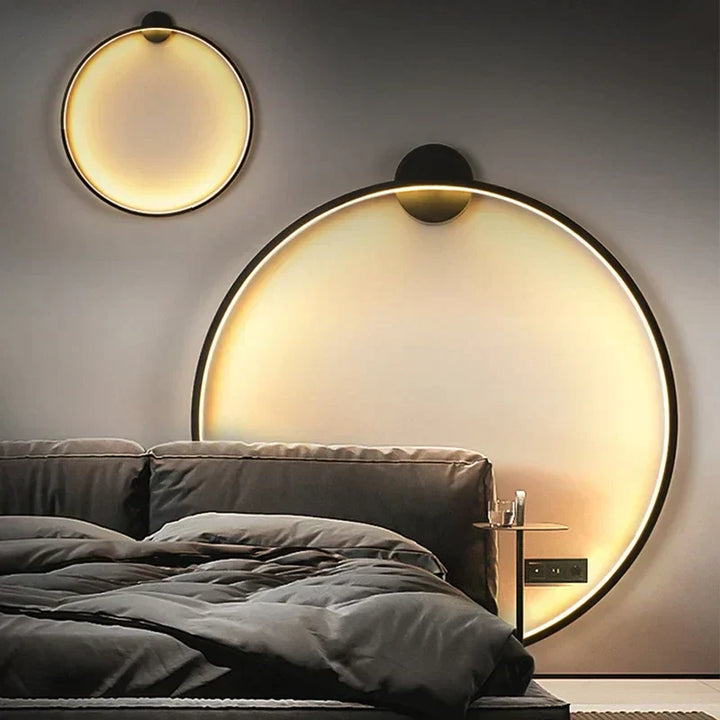 Minimalist Round Wall Lamp - Lars-30cm-Type A AC Input-Warm White-State of Style