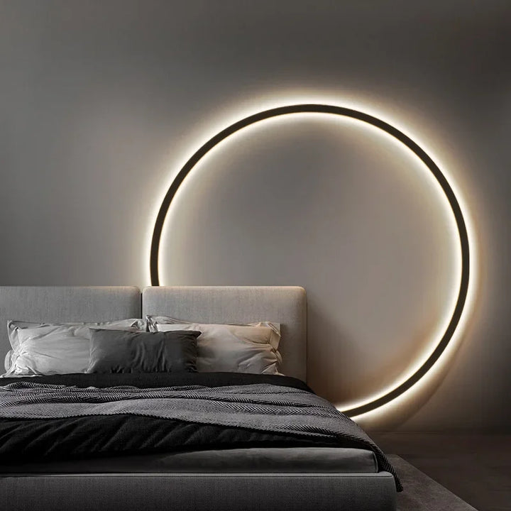 Minimalist Round Wall Lamp - Lars-30cm-Type A AC Input-Warm White-State of Style