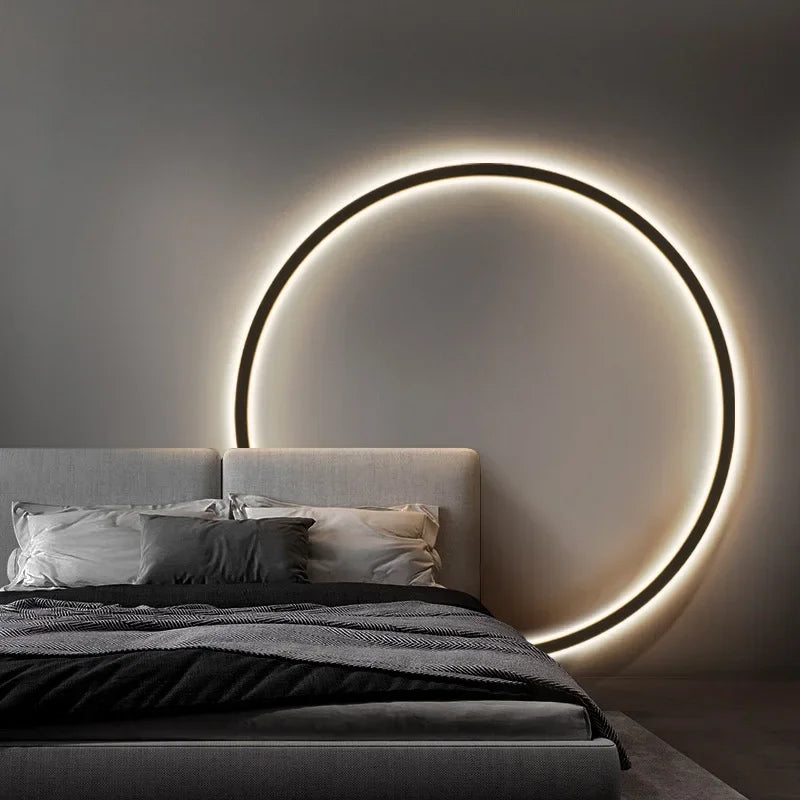 Minimalist Round Wall Lamp - Lars-30cm-Type A AC Input-Warm White-State of Style