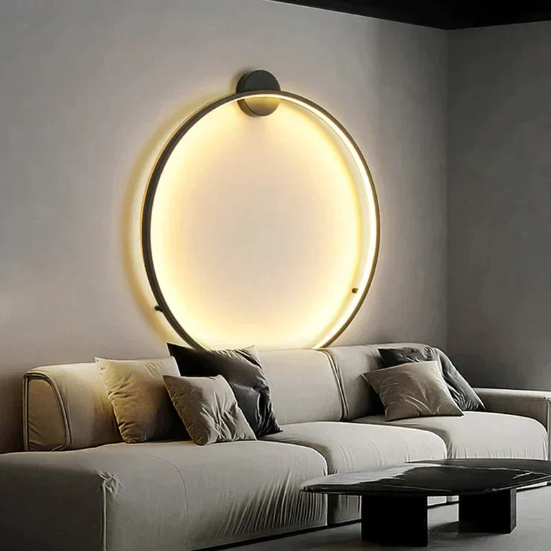 Minimalist Round Wall Lamp - Lars-30cm-Type A AC Input-Warm White-State of Style