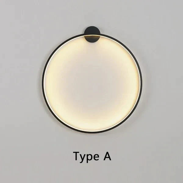 Minimalist Round Wall Lamp - Lars-30cm-Type A AC Input-Warm White-State of Style