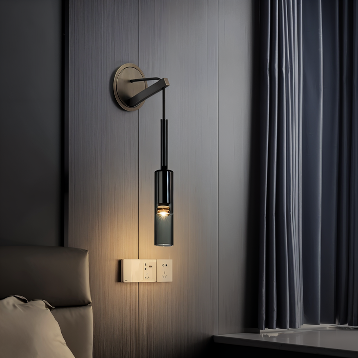 Minimalist Wall Lamp with Smoke Glass - Orvane-State of Style