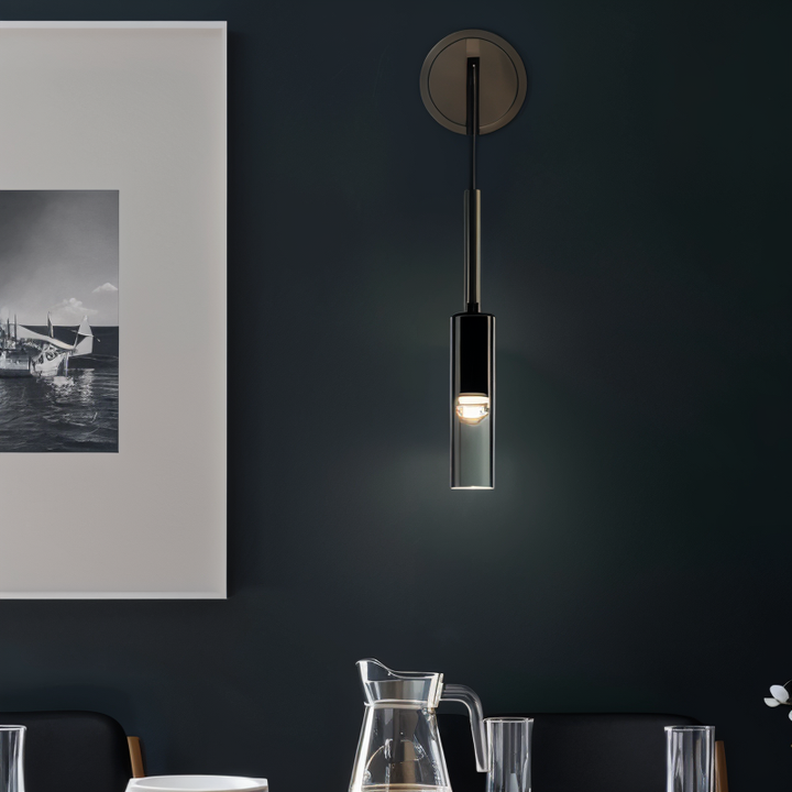 Minimalist Wall Lamp with Smoke Glass - Orvane-State of Style