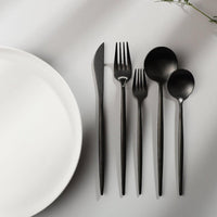Minimalistic Cutlery for Modern Tables - PureSet-Matte Gold-Set for 4 people (20 pieces)-State of Style