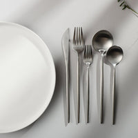 Minimalistic Cutlery for Modern Tables - PureSet-Matte Gold-Set for 4 people (20 pieces)-State of Style
