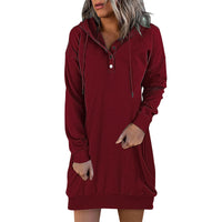 Minimalistic Long Women's Hoodie – Valeria-Pink-S-State of Style
