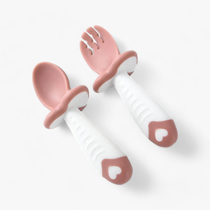 MiniMeal Silicone Cutlery Set for Little Ones-Pink-State of Style