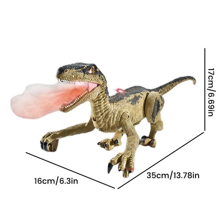 Mist-Spraying Interactive Dinosaur - RoboRex-Velociraptor 22cm - Blue-State of Style