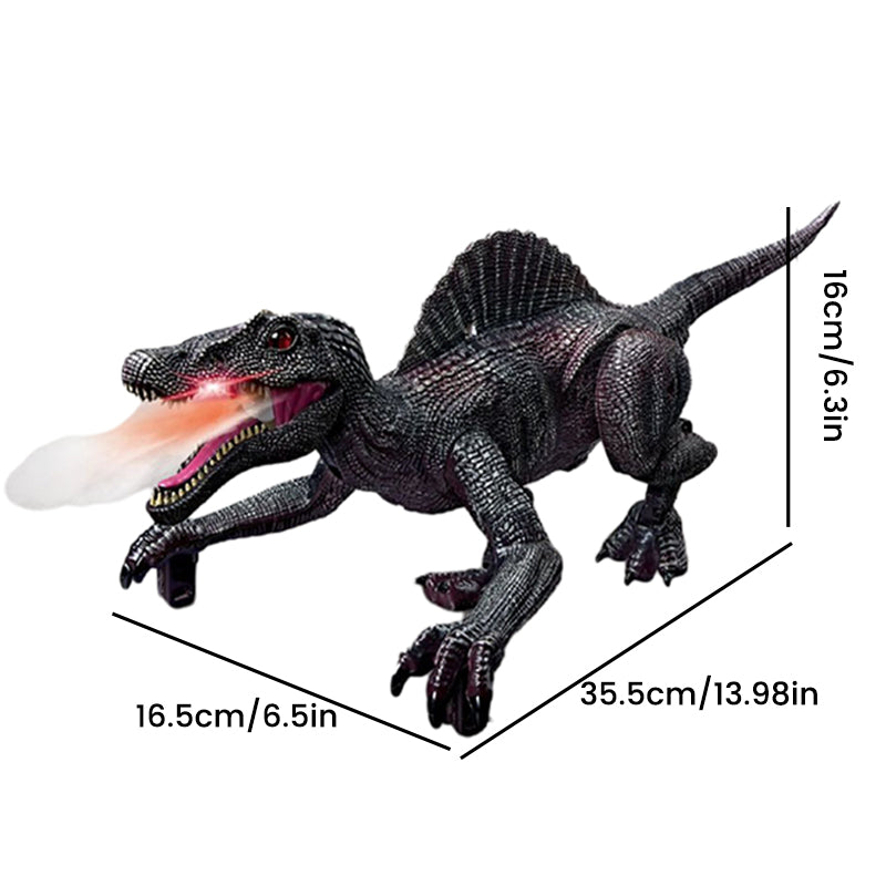Mist-Spraying Interactive Dinosaur - RoboRex-Velociraptor 22cm - Blue-State of Style