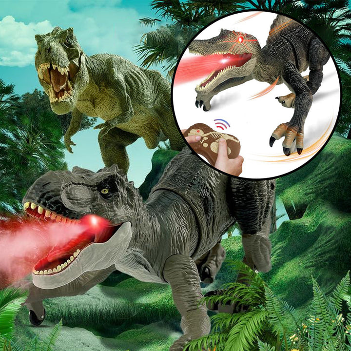 Mist-Spraying Interactive Dinosaur - RoboRex-Velociraptor 22cm - Blue-State of Style