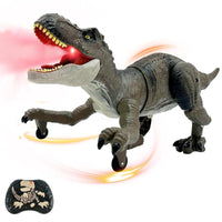 Mist-Spraying Interactive Dinosaur - RoboRex-Velociraptor 22cm - Blue-State of Style